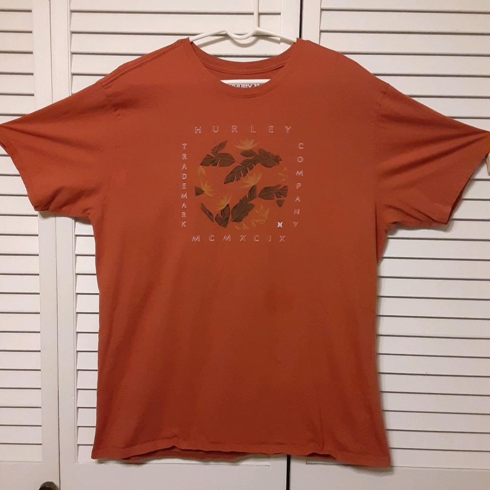 Hurley Rusty Orange MCMXCIX T Shirt Size XL